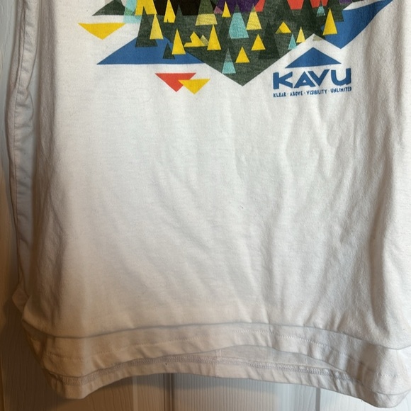 Kavu women’s white graphic tank top size XL - Picture 4 of 8
